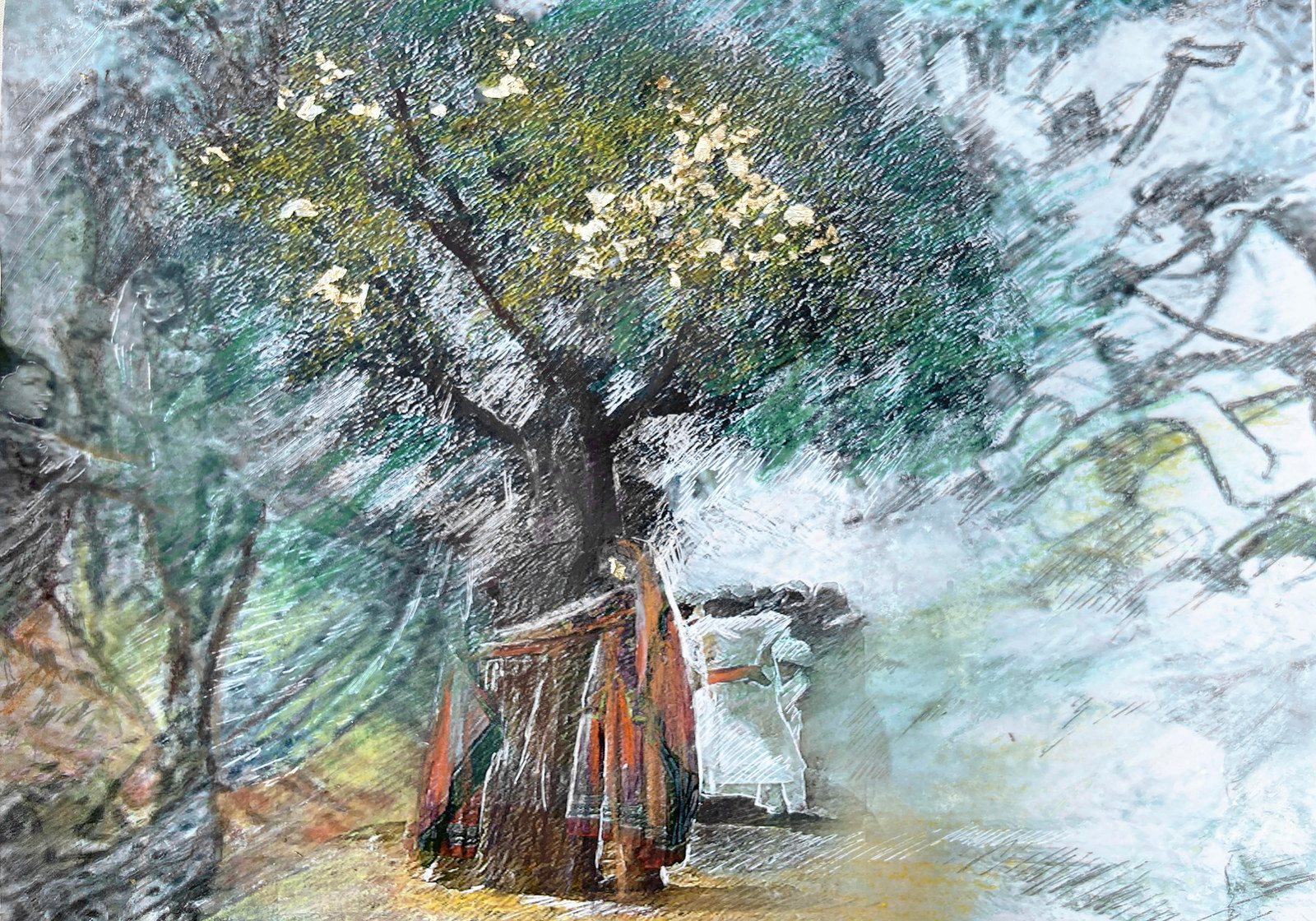 The Tree Hugger Illustration (1